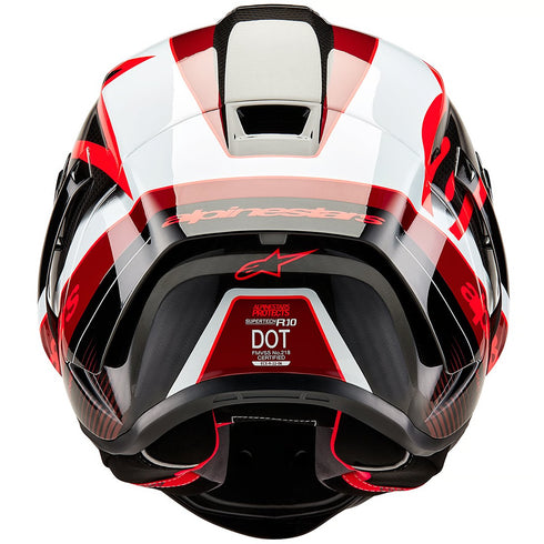 Casco ALPINESTARS Supertech R10 Team Black Carbon / Red / White